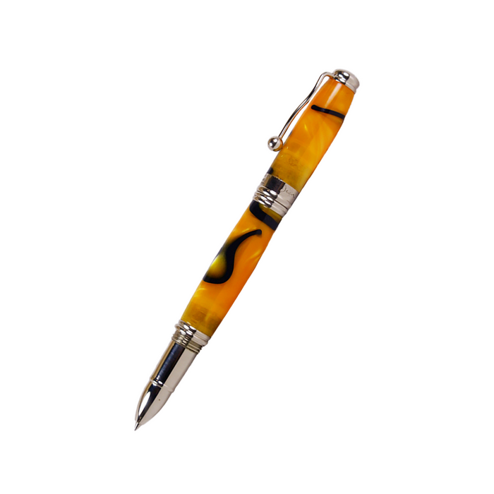 Jean-Pierre Lepine - Indigo Classic Murano - Yellow with Blue Filet - Rollerball