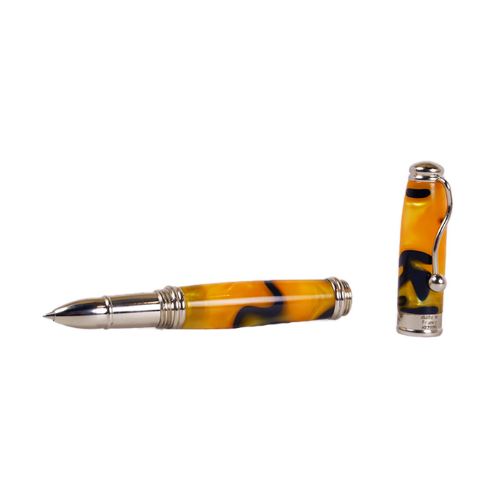 Jean-Pierre Lepine - Indigo Classic Murano - Yellow with Blue Filet - Rollerball