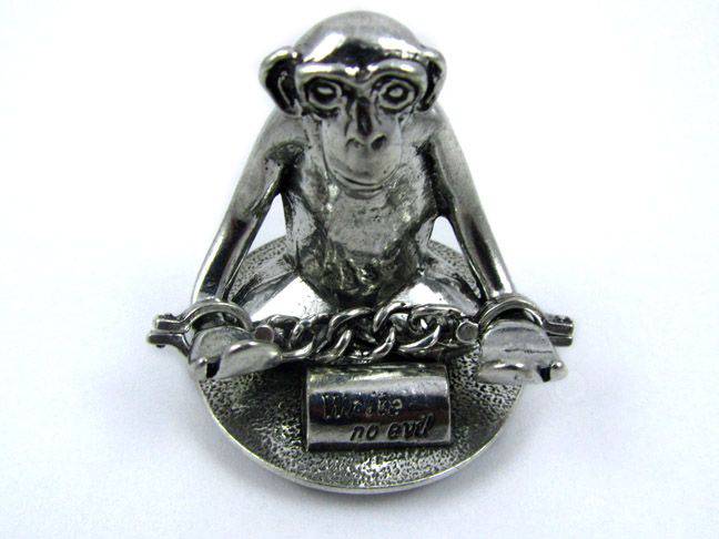 Jac Zagoory - Write No Evil - Chained Down Monkey Hands Mini - Pen Holder - Papier Plume