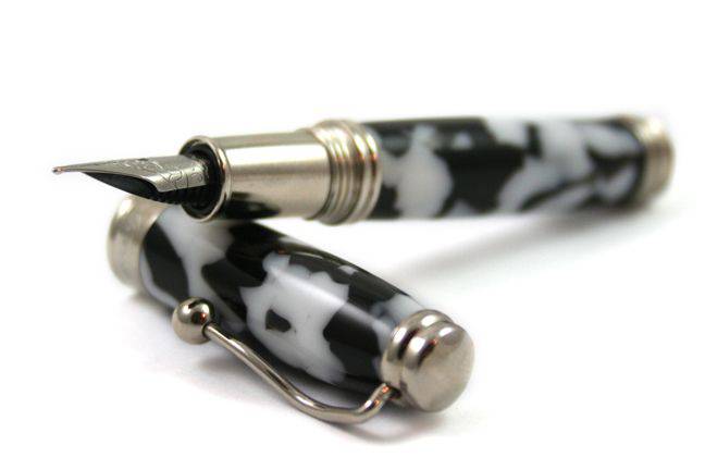 Jean-Pierre Lepine - Indigo Classic Murano - Black and White - Fountain Pen - Papier Plume