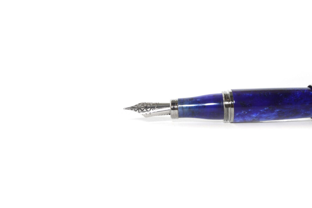 Jean-Pierre Lepine - Winston - Fountain Pen - Blue with Chrome Accessory