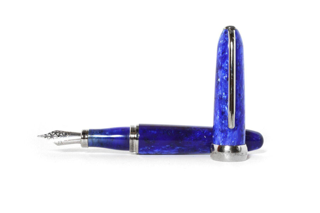 Jean-Pierre Lepine - Winston - Fountain Pen - Blue with Chrome Accessory