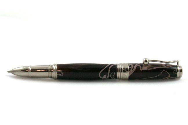 Jean-Pierre Lepine - Indigo Classic Murano - Rollerball - Brown with Beige Filet - Papier Plume