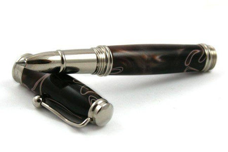 Jean-Pierre Lepine - Indigo Classic Murano - Rollerball - Brown with Beige Filet - Papier Plume