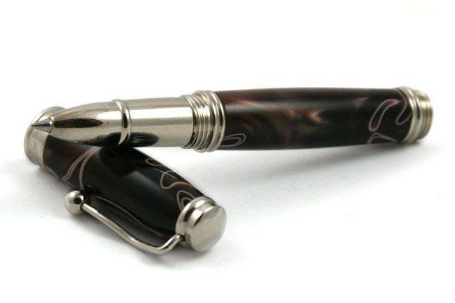 Jean-Pierre Lepine - Indigo Classic Murano - Rollerball - Brown with Beige Filet - Papier Plume