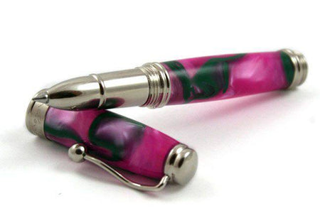 Jean-Pierre Lepine - Indigo Classic Murano - Rollerball - Pink with Green Filet - Papier Plume