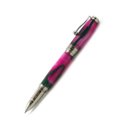 Jean-Pierre Lepine - Indigo Classic Murano - Rollerball - Pink with Green Filet - Papier Plume