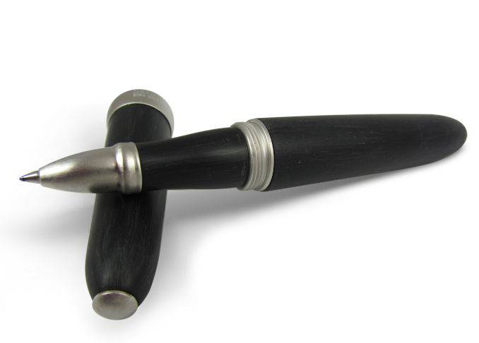 Jean-Pierre Lepine - Winston - Rollerball - Black with Matte Chrome Accessory - Papier Plume