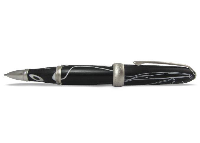 Jean-Pierre Lepine - Winston - Rollerball - Black with White Filet - Papier Plume