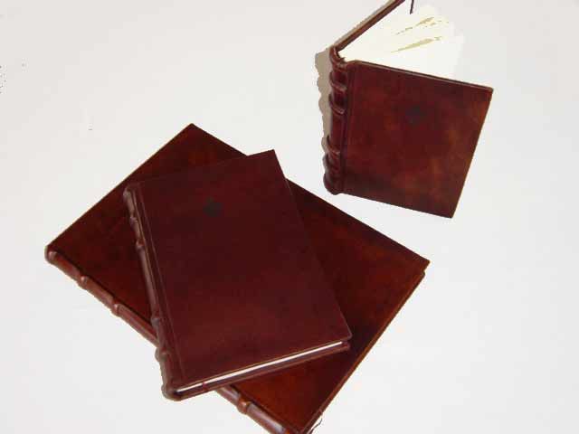 Hard Cover, Leather Bound Address Book - Old World Traditional Spine