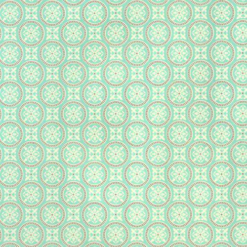 Kartos - Wrapping Paper - Teal Circles - Papier Plume