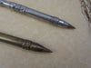 Pewter or Bronze Ballpoint Pen with Quill, Fleur de Lys Pattern - Papier Plume