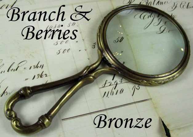 Large Magnifying Glass With Handle - Branch & Berries - Papier Plume