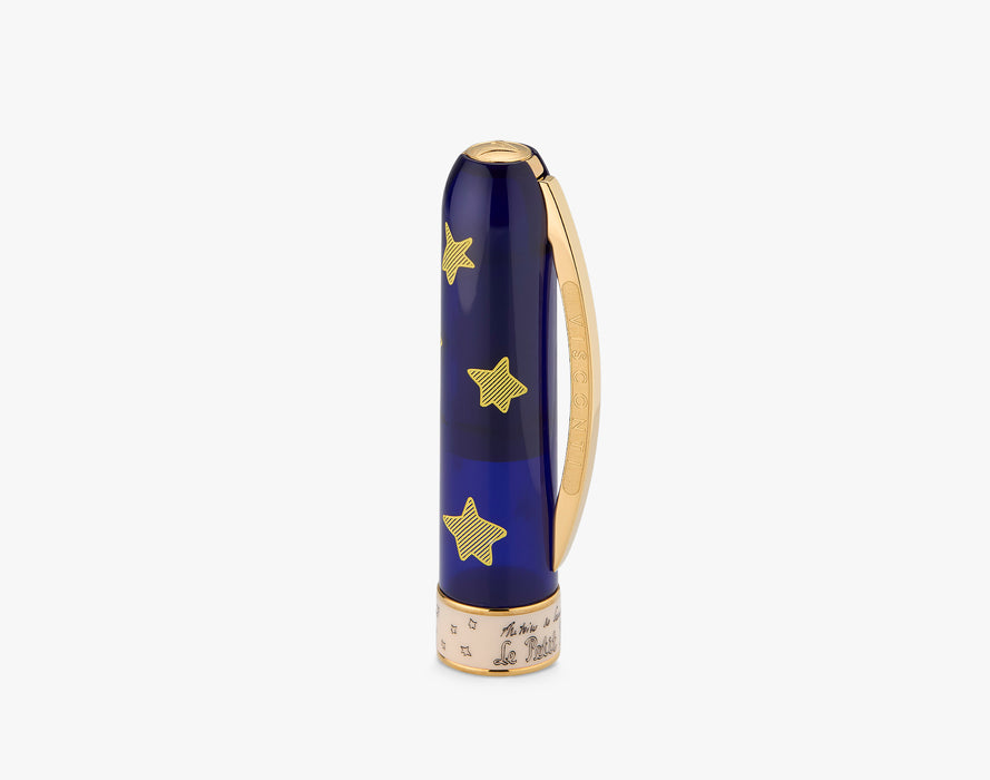 Visconti Le Petit Prince regular edition rollerball pen with detailed design and silver accents on a white background.