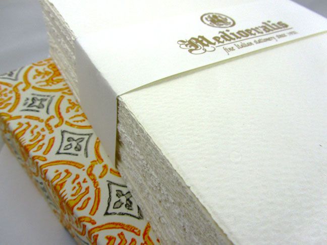 Rossi Medioevalis Fold Over Deckle Edge Cards and Envelopes - 4 ½” x 13 ⅜”