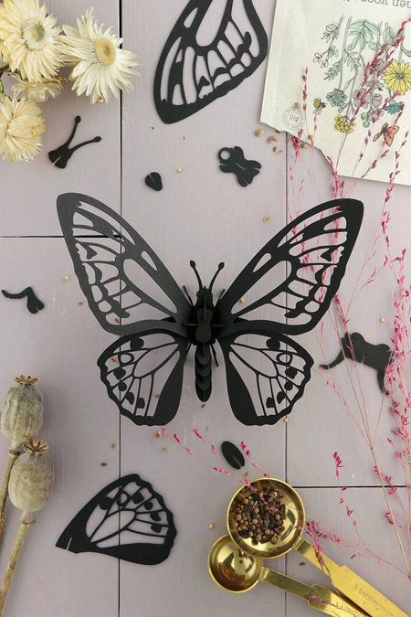 Paper Black Birdwing Butterfly - Papier Plume