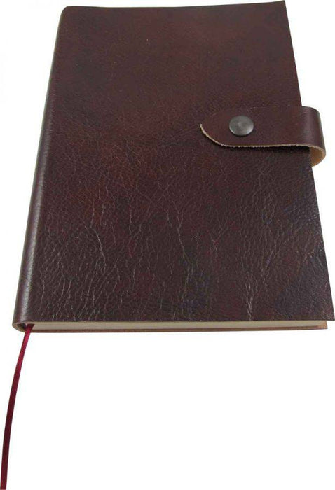 Soft Cover Leather Journal with Button Strap - Papier Plume