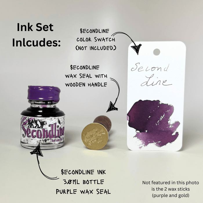 Papier Plume & Tony Hollums - Secondline - Ink & Seal Set