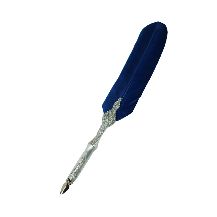 Le Potier D'Etain - Feather Ink Quills - Pewter Filgree