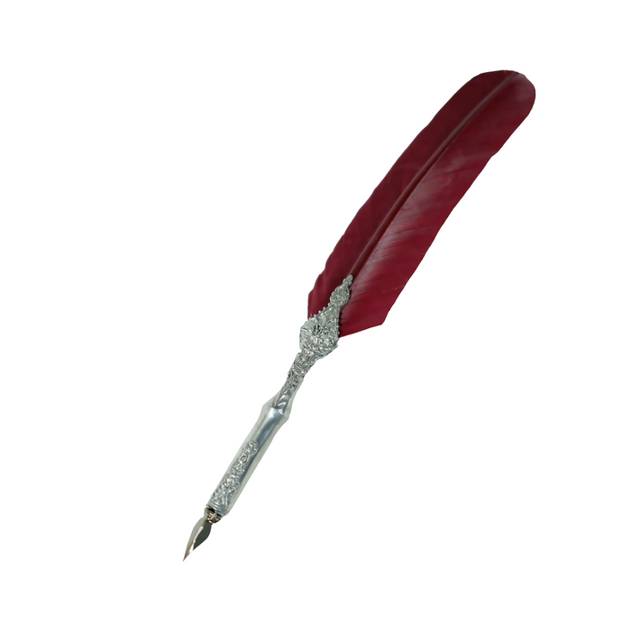 Le Potier D'Etain - Feather Ink Quills - Pewter Filgree