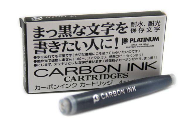 Platinum - Fountain Pen Ink Cartridges - Carbon Ink - Black - Papier Plume