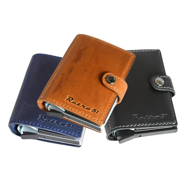Retro 51 - Modern Traveler Leather Wallet w/ Ballpoint Pen