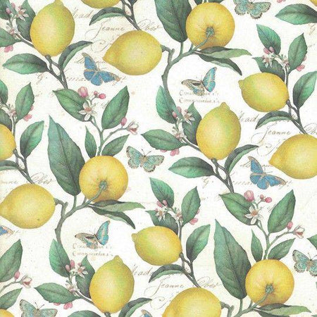 Rossi - Wrapping Paper - Lemons and Butterflies - Papier Plume