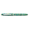 Silver Esterbrook Estie fountain pen with closed silver fittings, showcasing a sleek and elegant writing instrument.