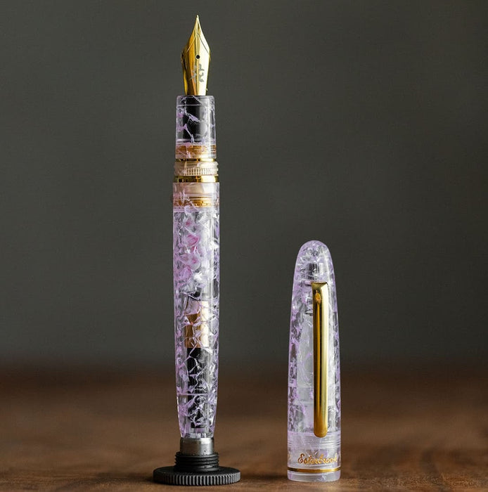 Esterbrook Bungubox Kachofugetsu Cherry Blossom Edition fountain pen with elegant floral design and smooth ink flow.