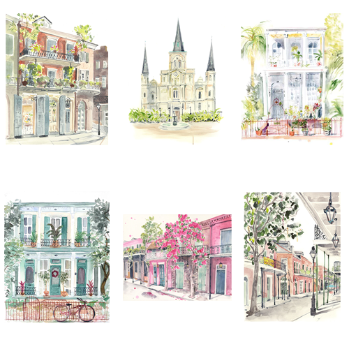 Lyla Clayre Studio - New Orleans Architecture - Stationery Set
