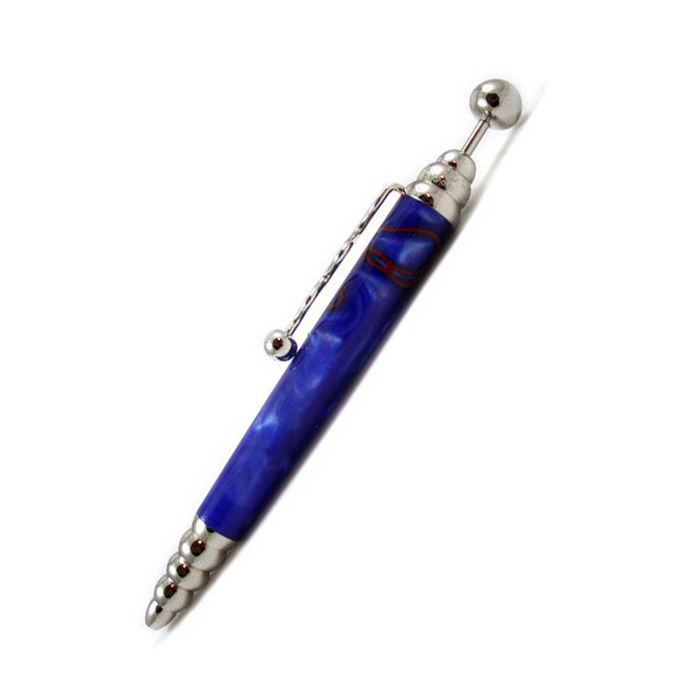 Jean-Pierre Lepine Zig Zag Ballpoint Pen - Blue with Red Filet